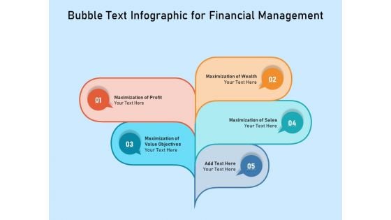 Bubble Text Infographic For Financial Management Ppt PowerPoint Presentation Gallery Example Introduction PDF