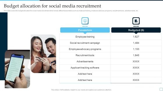 Budget Allocation For Social Media Recruitment Tactical Plan To Enhance Social Media Rules PDF