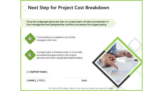 Budget Cost Project Plan Next Step For Project Cost Breakdown Ppt Gallery Graphics Download PDF