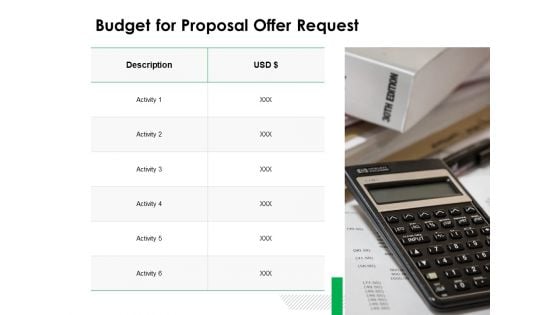 Budget For Proposal Offer Request Ppt Powerpoint Presentation Styles Samples