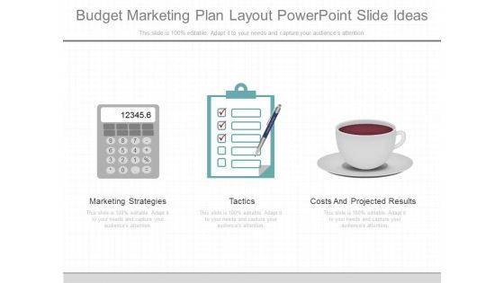 Budget Marketing Plan Layout Powerpoint Slide Ideas