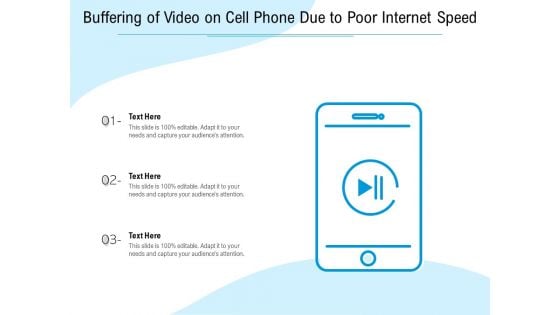 Buffering Of Video On Cell Phone Due To Poor Internet Speed Ppt PowerPoint Presentation Icon Master Slide PDF