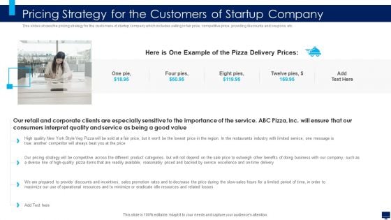 Build Effective Business Strategy For Financial Development Pricing Strategy For The Customers Of Startup Template PDF