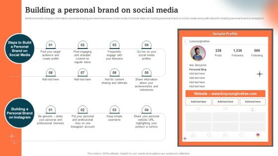 Building A Personal Brand On Social Media Guide To Personal Branding Sample PDF