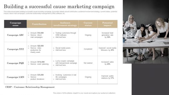 Building A Successful Cause Marketing Campaign Ppt Icon Graphics Download PDF Building A Successful Cause Marketing Campaign Ppt Icon Graphics Download PDF