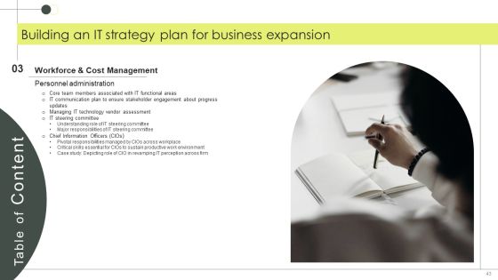 Building An IT Strategy Plan For Business Expansion Ppt PowerPoint Presentation Complete Deck With Slides Slide43
