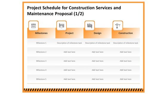 Building Assembly Conservation Solutions Project Schedule For Construction Services And Maintenance Proposal Demonstration PDF