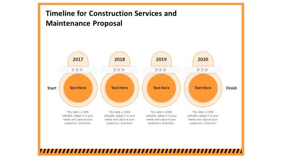 Building Assembly Conservation Solutions Timeline For Construction Services And Maintenance Proposal Sample PDF