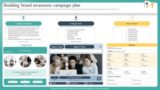 Building Brand Awareness Campaign Plan Ppt Show Designs Download PDF