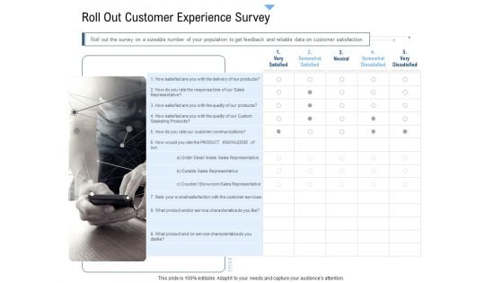 Building Customer Experience Strategy For Business Roll Out Customer Experience Survey Portrait PDF