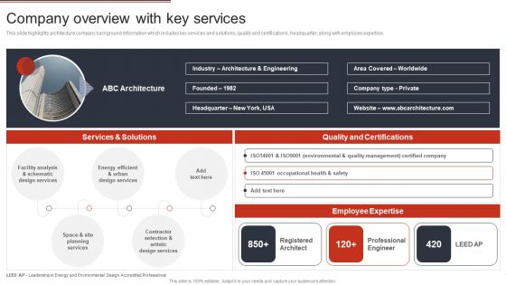 Building Design Firm Details Company Overview With Key Services Ppt File Skills PDF Building Design Firm Details Company Overview With Key Services Ppt File Skills PDF