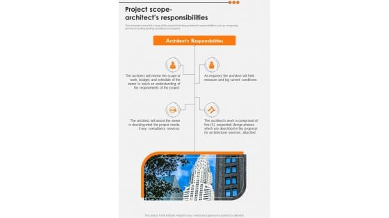Building Design Services Request Project Scope Architects Responsibilities One Pager Sample Example Document Building Design Services Request Project Scope Architects Responsibilities One Pager Sample Example Document