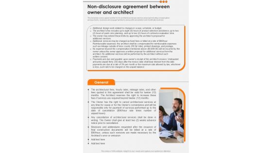 Building Design Services Request Proposal Non Disclosure Agreement One Pager Sample Example Document Building Design Services Request Proposal Non Disclosure Agreement One Pager Sample Example Document