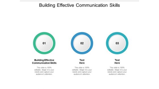 Building Effective Communication Skills Ppt PowerPoint Presentation Outline Files Cpb