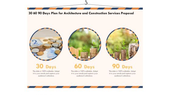 Building Engineering Services Proposal 30 60 90 Days Plan For Architecture And Construction Services Proposal Brochure PDF