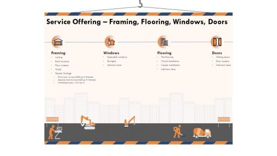 Building Engineering Services Proposal Service Offering Framing Flooring Windows Doors Demonstration PDF