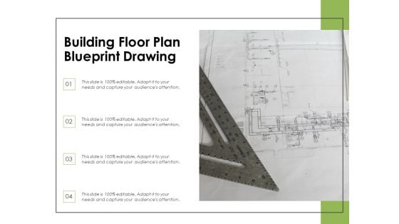 Building Floor Plan Blueprint Drawing Ppt PowerPoint Presentation File Rules PDF