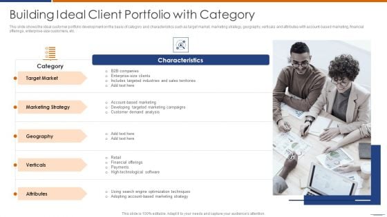 Building Ideal Client Portfolio With Category Icons PDF