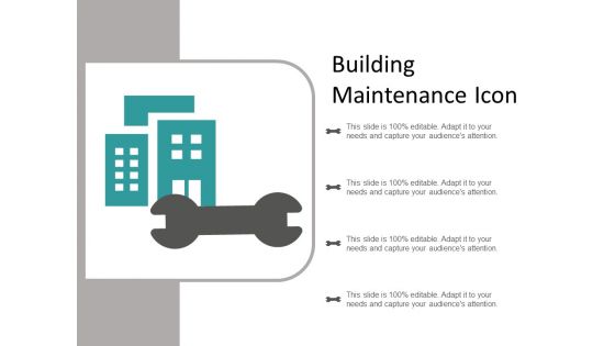 Building Maintenance Icon Ppt Powerpoint Presentation Slides Infographics