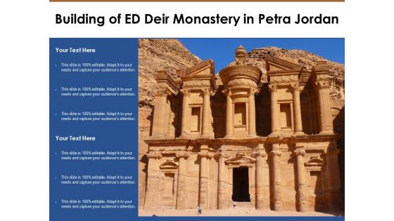 Building Of ED Deir Monastery In Petra Jordan Ppt PowerPoint Presentation Influencers PDF