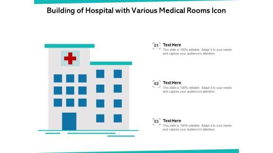 Building Of Hospital With Various Medical Rooms Icon Ppt PowerPoint Presentation File Example Topics PDF