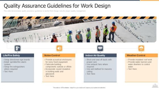 Building Projects Risk Landscape Quality Assurance Guidelines For Work Design Ideas PDF