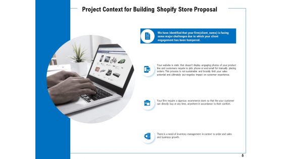 Building Shopify Store Proposal Ppt PowerPoint Presentation Complete Deck With Slides