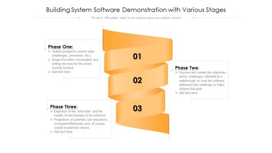 Building System Software Demonstration With Various Stages Ppt Model Vector PDF Building System Software Demonstration With Various Stages Ppt Model Vector PDF