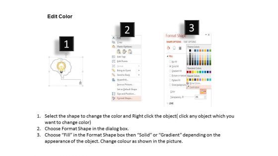 Bulb And Icons In Brain Design Powerpoint Template