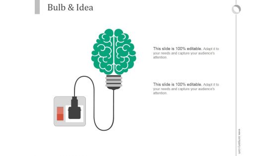 Bulb And Idea Ppt PowerPoint Presentation Deck