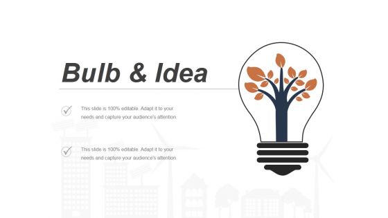 Bulb And Idea Ppt PowerPoint Presentation Gallery Vector