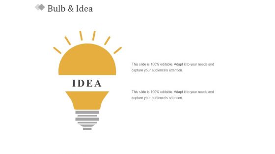 Bulb And Idea Ppt PowerPoint Presentation Inspiration Graphics Download