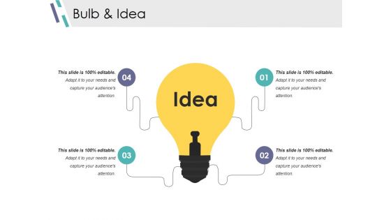 Bulb And Idea Ppt PowerPoint Presentation Inspiration Graphics Template