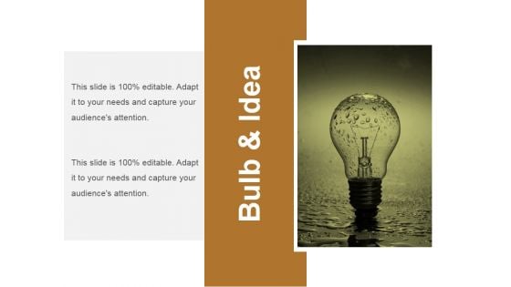 Bulb And Idea Ppt PowerPoint Presentation Portfolio Background Images