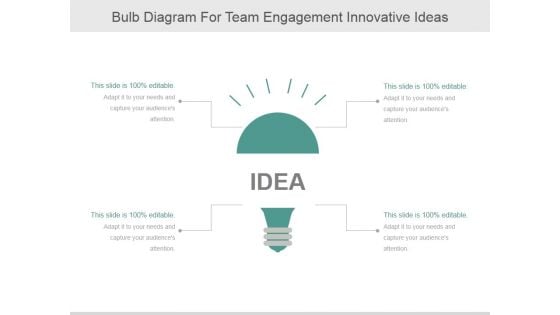 Bulb Diagram For Team Engagement Innovative Ideas Ppt PowerPoint Presentation Show Bulb Diagram For Team Engagement Innovative Ideas Ppt PowerPoint Presentation Show