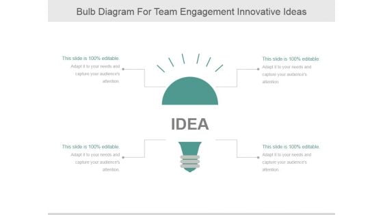 Bulb Diagram For Team Engagement Innovative Ideas Ppt PowerPoint Presentation Show