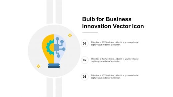 Bulb For Business Innovation Vector Icon Ppt Powerpoint Presentation Infographic Template Picture