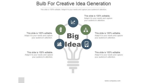 Bulb For Creative Idea Generation Ppt PowerPoint Presentation Templates