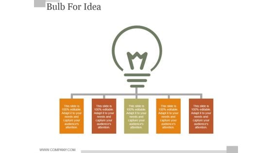 Bulb For Idea Ppt PowerPoint Presentation Examples Bulb For Idea Ppt PowerPoint Presentation Examples