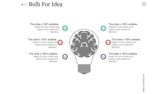 Bulb For Idea Ppt PowerPoint Presentation Inspiration