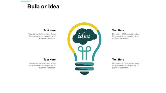 Bulb Or Idea Innovation Management Ppt PowerPoint Presentation Styles Files