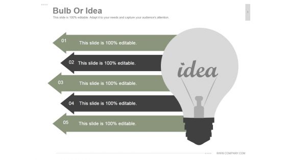 Bulb Or Idea Ppt PowerPoint Presentation Designs