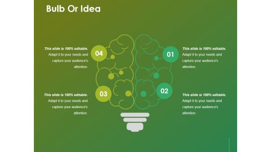 Bulb Or Idea Ppt Powerpoint Presentation Icon Portfolio