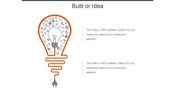 Bulb Or Idea Ppt Powerpoint Presentation Infographics Icon