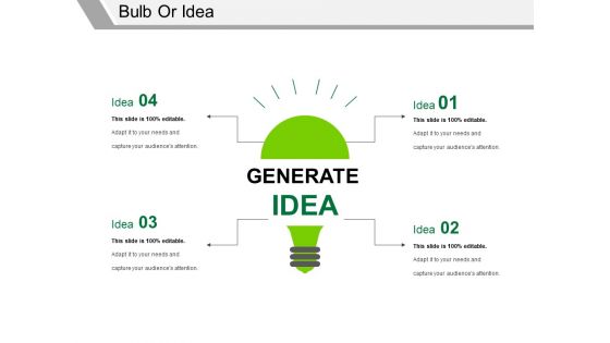 Bulb Or Idea Ppt PowerPoint Presentation Inspiration Sample