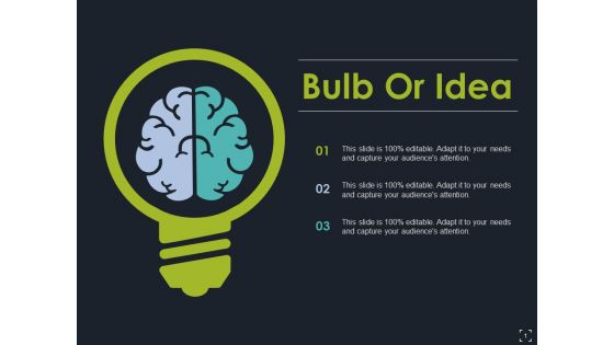 Bulb Or Idea Ppt PowerPoint Presentation Inspiration Slide Portrait
