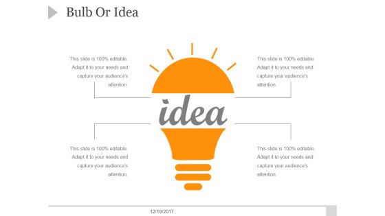 Bulb Or Idea Ppt PowerPoint Presentation Layout