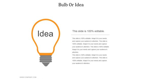 Bulb Or Idea Ppt PowerPoint Presentation Layouts Information