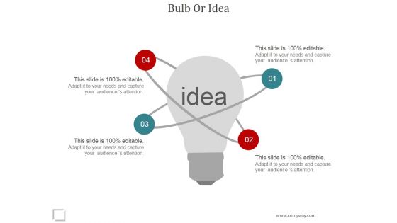 Bulb Or Idea Ppt PowerPoint Presentation Microsoft