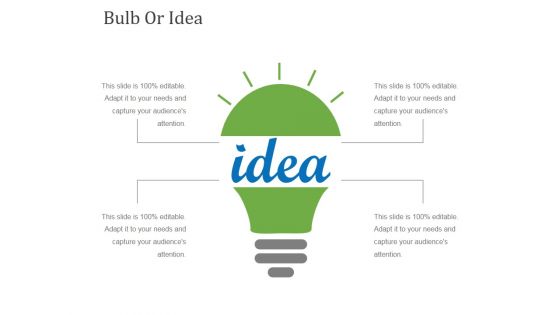 Bulb Or Idea Ppt PowerPoint Presentation Pictures Grid